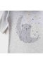 Girls and Boys Children's Gift Romper Gray Cotton Cute Bear Collar Detailed Long Sleeve Baby Romper - 5