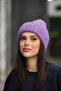 Women's Soft Textured Ribbed Acrylic Knitted Winter Beanie - Purple - 4