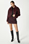 Women's Oscar Faux Fur Plum Bomber Jacket - 4