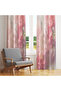 Pink Misty Rain Effect Floral 140X260 Single Panel Background Curtain