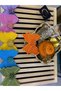 Special Design Colorful Stone Bow Detailed 6-Piece Cocktail Napkin Set, Colorful Coffee Side Serving Napkin - 7