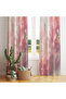 Pink Misty Rain Effect Floral 140X260 Single Panel Background Curtain - 3