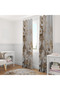 Beige Background White & Gold Floral Luxury Floral Single Panel Backdrop Curtain 140X260 cm - 2