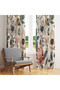 Cream Salmon Luxury Floral 140X260 Single Wing Background Curtain