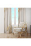 Cream Gold Elegant Silky Textured 140X260 Single Panel Background Curtain - 4