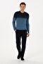Men's Navy Blue Slim Fit Canvas / Chino Trousers 50308762-Vr033