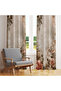 Antique Beige Powder Rose Themed 140X260 Single Wing Background Curtain