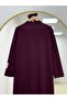 Amine Sleeve Label Detailed Dress-Eu2400 Plum - 5