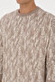 Men's Regular Fit Crew Neck Dark Beige Sweatshirt 50309983-Vr088 - 7