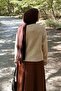 Crop V-Neck Cardigan Beige - 4