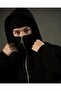 Neon Face Printed Ninja with a Mask Unisex Sweatshirt Cardigan 3 Yarn Thick Fleece (100% Cotton) - 4