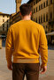 Unisex Winter Comfortable Long Mustard Yellow Sweater - 5