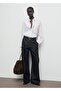 Wide-Leg Pencil Denim Pants - 2