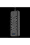 48W 6-AC Power Strip with 1x USB-C PD & 3x USB-A QC (UK Plug) - Black - 4