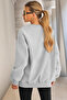Women's Sweatshirt Oversized Wide Fit İçi Ş Fleece-Lined Crew Neck Oversized Sweatshirt Ka - 3