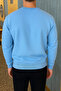 Men's Relax Fit Winter Baby Blue Basic Sweater - 2