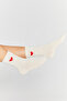 Bamboo Women's Elastic-Free Cream Socks Stitch-Free Heart Patterned Socks 3-Pack Non-Squeezing Socks / Does Not Leave Marks - 4