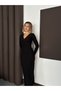 Seersucker V-Neck Long Reverse Stitch Dress - 6