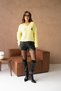 Oversized V-Neck Teddy Bear Print Knit Sweater AW25KZ0068 - 4