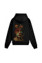 Unisex Oversized Time Flowing by Hoodie Black