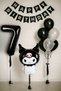 Kuromi Balloon 7Th Birthday Set Sanrio Black Number Transparent Balloon Helium Compatible Flying Balloon