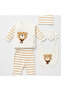 Baby 5-Piece Hospital Release Romper Bodysuit – 100% Cotton – Embroidered – (0-3 Months) - 3