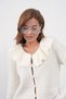Flounce Beaded Button Detailed Knitwear Cardigan Aw25Hi0050 - 4
