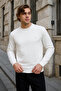 Ecru Color Basic Crew Neck Men's Sweatshirt - 2