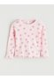 Pink Crew Neck Printed Baby Girl Blouse and Leggings 2-Piece - 2