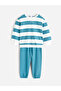 Lcw Baby Ecru Crew Neck Baby Boy Sweatshirt and Sweatpants