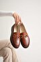 Taba Genuine Leather Women's Special Production Buckle Loafer - 4