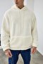 Basic Hooded Oversized Plush Sweatshirt - 3