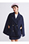 Vizyon New Season Double-Breasted Collar Women's Cashmere Poncho