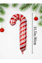 New Year's Foil Balloon – Red and White Candy Cane Christmas Balloon - Christmas Decorations - 7