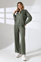 College Collar Zippered Double Tracksuit Set - 3