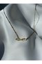 316L Steel Chain Gold Color Ataturk Signature Model Necklace - 2