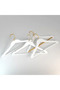 White Wooden Clothes Hanger Dress Shirt Pants Hanger Gold American Hook 10 Pieces - 5