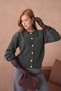 Oversized Buklet Yarn Crew Neck Knitwear Cardigan Aw25Hi0052 - 5