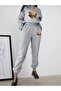 Unisex Men's and Women's Ripped Bear Printed 3 Thread Crew Neck Tracksuit Set - 2
