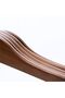 Walnut Wooden Clothes Hanger Clothes Shirt Pants Hanger Gold American Hook 10 Pieces - 3