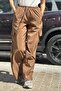 Women's Parachute Fabric Cargo Pocket Palazzo Pants - 2