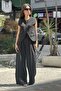 Women's Top with Tight Bone Buttons Vest and Pants Set