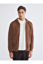 Mg trenden brown Hooded long sleeve men's zippered sweatshirt