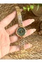 Roman Numeral Gold Inside Green Women's Wristwatch - 2