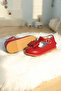 Genuine Leather Orthopedic İlkadım Shoes Red Cv-472 - 8
