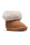 Furly Girls' Furry Zippered Casual Boots 25K Buck3064 Camel - 4