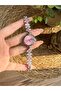 Stylish Silver Women's Wristwatch with Round Pink Dial and Pink Stones - 2