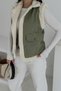 Women's Plush Trim Pocket Vest – Contrast Color & Winter Style - 5