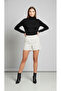 Women's Off-White Faux Leather Shorts