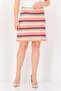 Women Chevron Mini Skirt, Multicolor